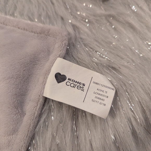 Kohl's Cares Owl lovey Baby Blanket Grey Plush - Picture 3 of 6